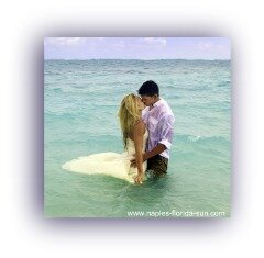 marriage proposal, kissing in water, romantic, naples fl, best of naples fl