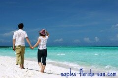 Romantic walk on Naples Beach